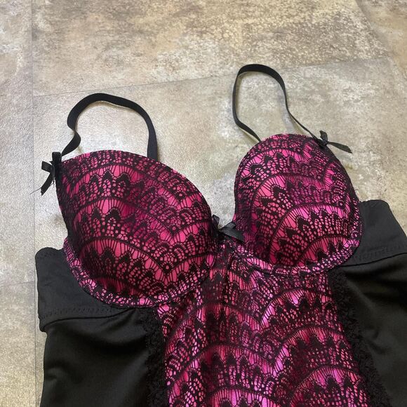marilyn monroe size small black and pink y2k babydoll cami dress bra top - Picture 2 of 6
